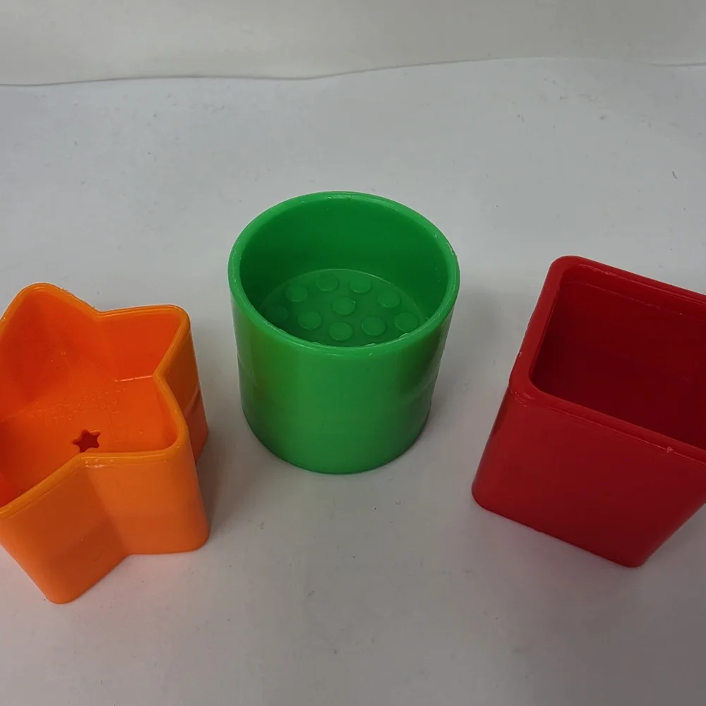 Plastic Blocks 1 2 3 Shapes Lot of 6